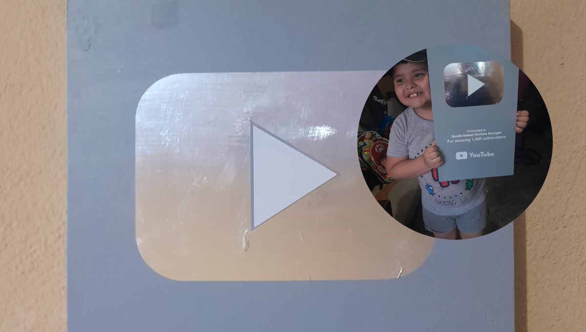 Papá cumple el sueño de su hijo y le hace una placa de Youtube; las redes enloquecen