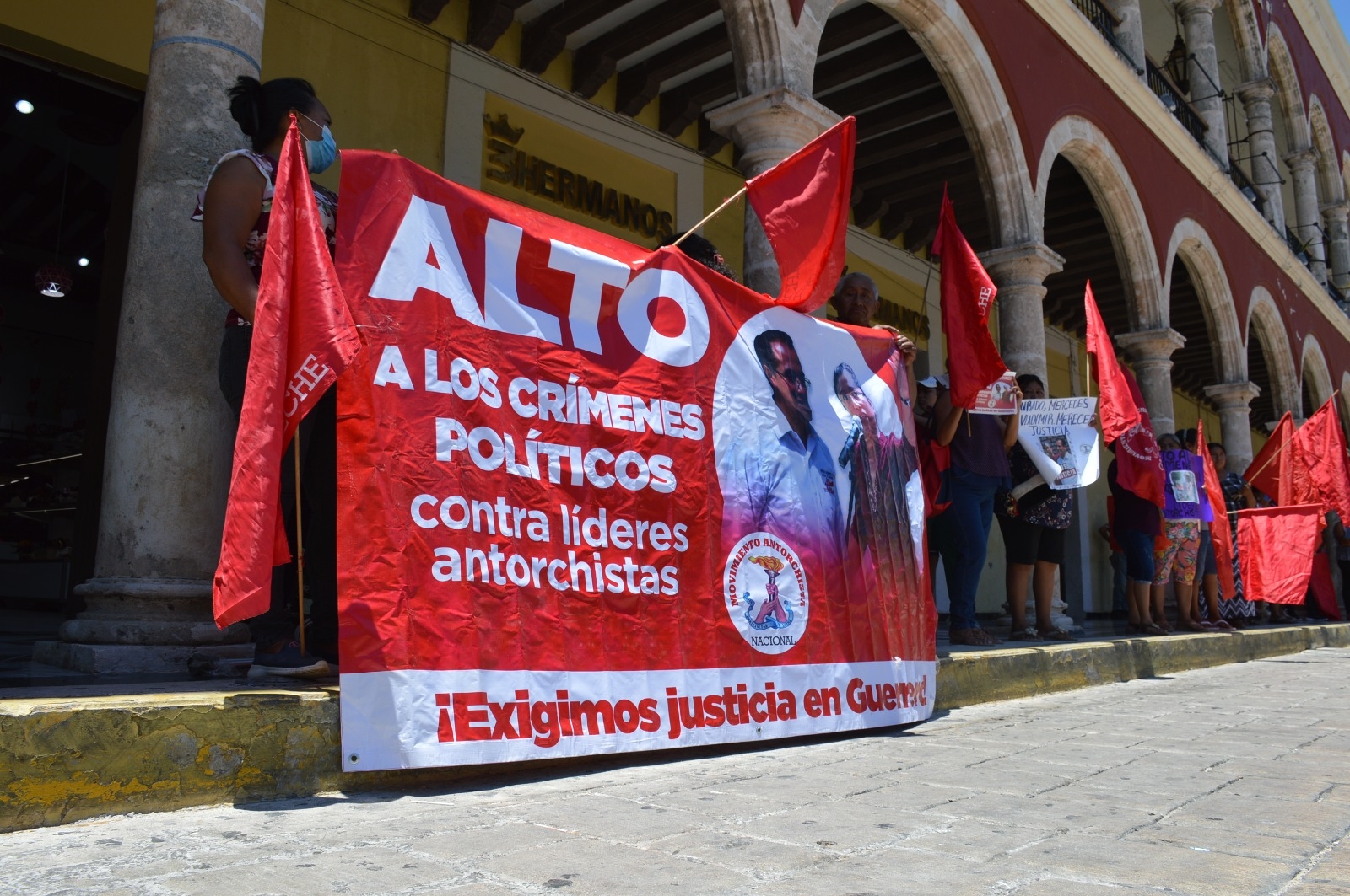 La manifestación se realizó en los Portales del Centro de Campeche