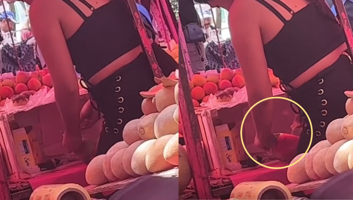 ¿Fruta pirata? Captan a joven endulzando la sandía en México: VIDEO