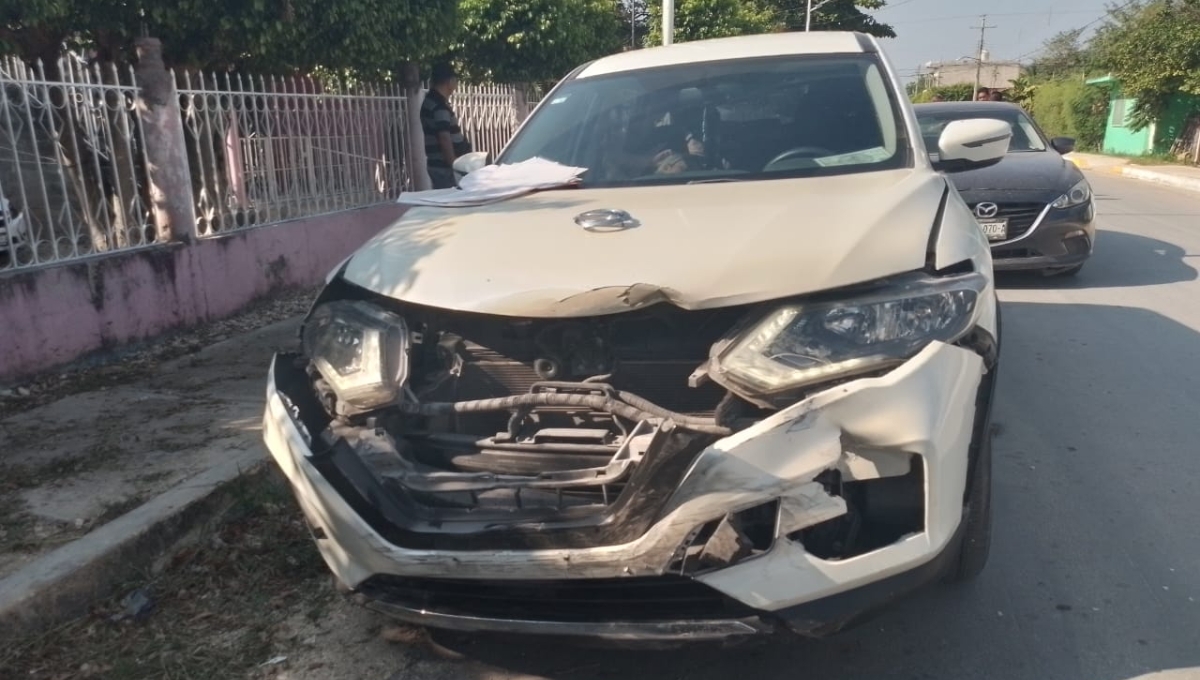 Los conductores llegaron a un acuerdo en el lugar del accidente