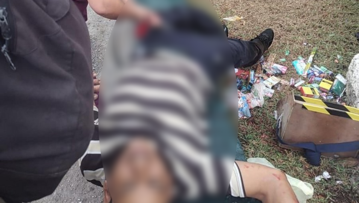 Conductora le 'destroza' la pierna a un vendedor de chicles en Cancún