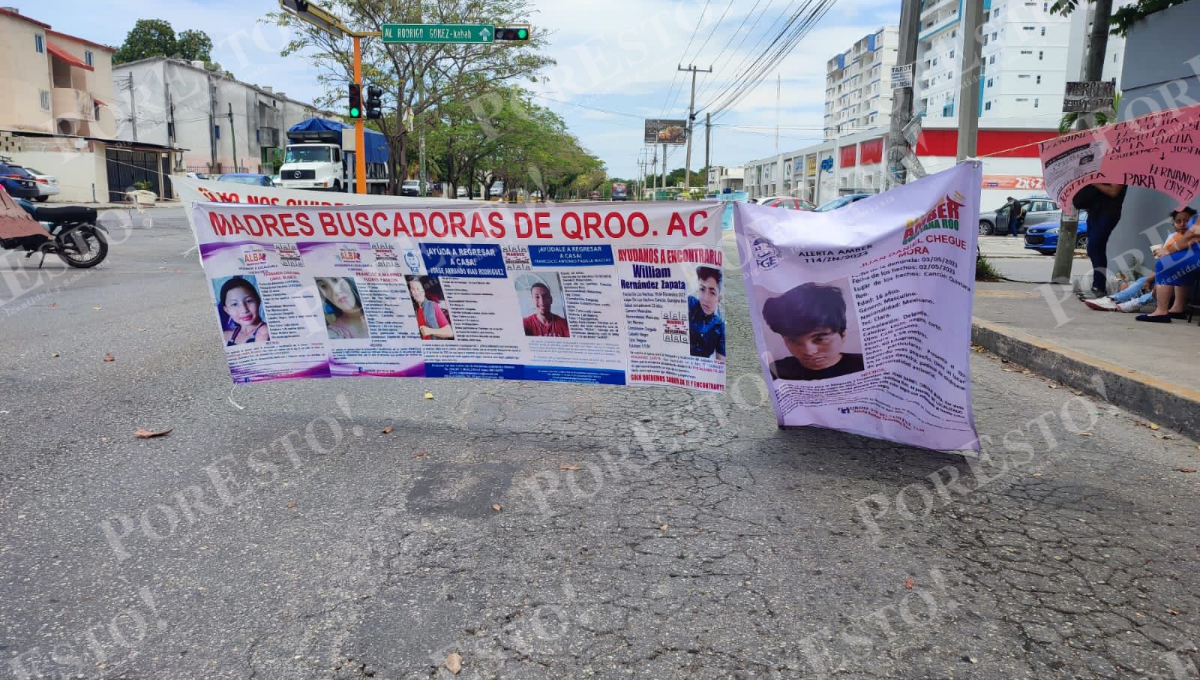 Caso Cayetana: Madres buscadoras bloquean avenidas en Cancún