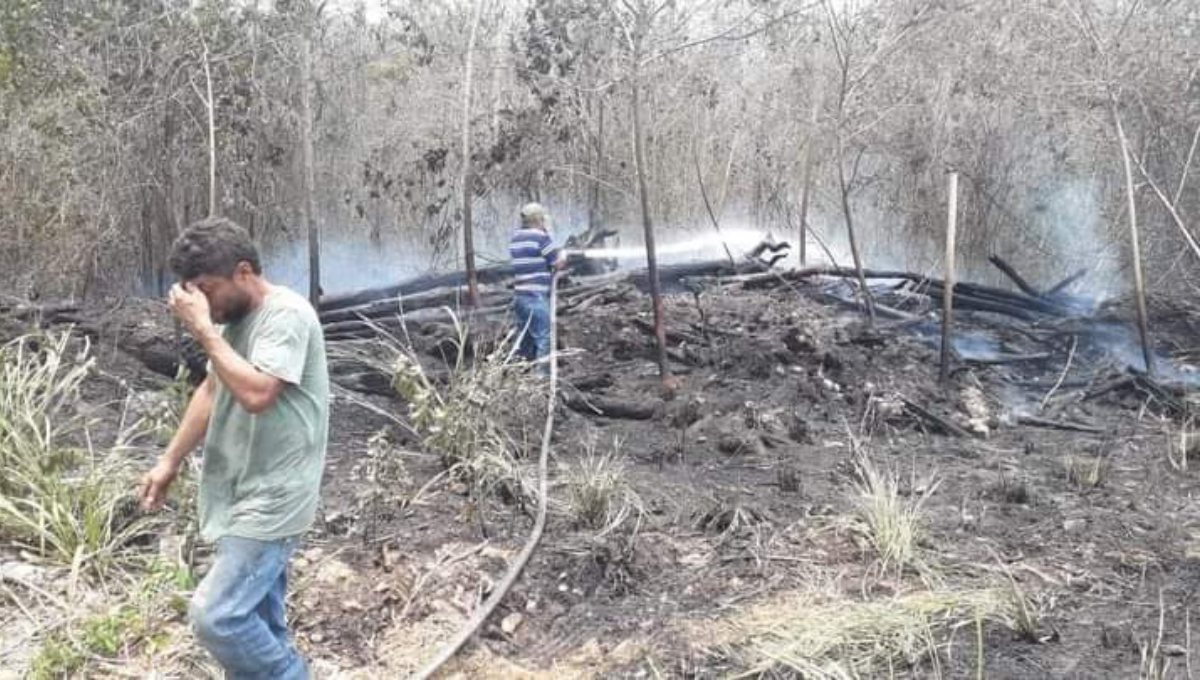 Sofocan conato de incendio en el excorralón de Escárcega