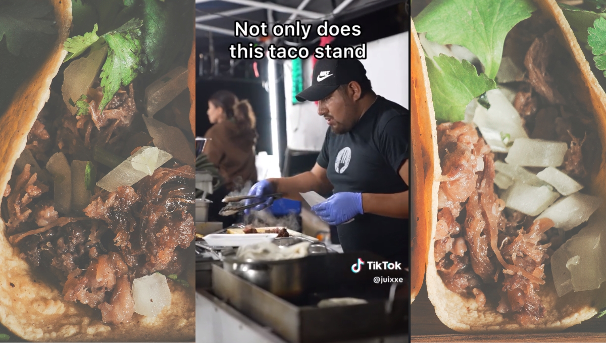 Tiktoker compra todos los tacos de un puesto y los regala a los paisanos en EU: VIDEO