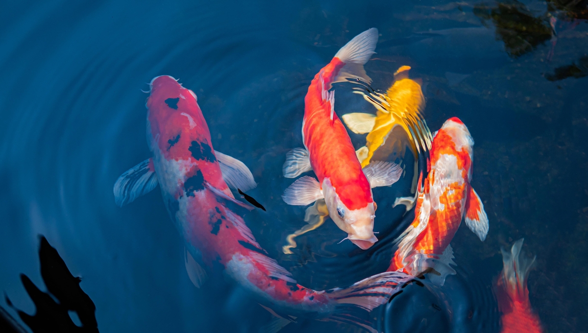 Los peces Koi estaban en el parque desde 1965