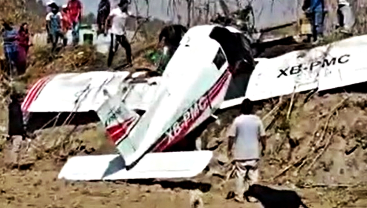 Se presume que la avioneta es de una escuela de aviación