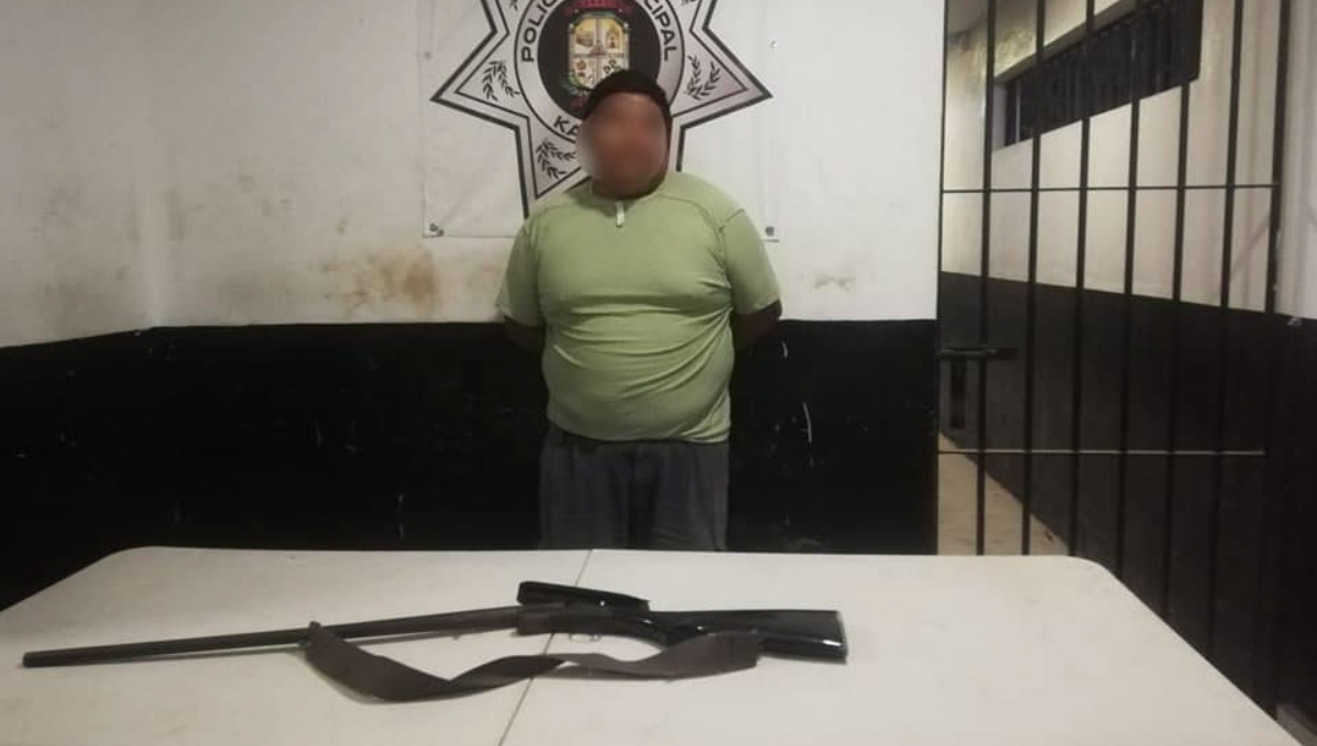 El hombre fue detenido y trasladado a la cárcel municipal de Kanasín