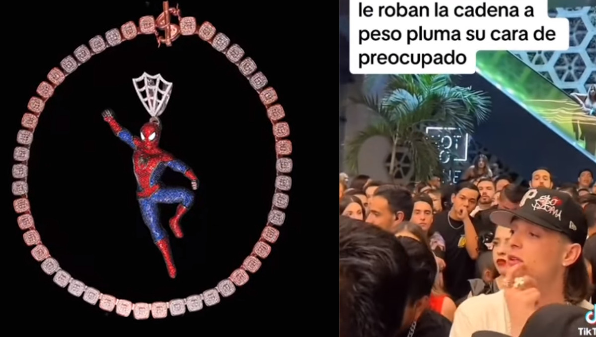 ¡Increíble! Le roban a Peso Pluma su millonario Spiderman de diamantes en Guadalajara: VIDEO