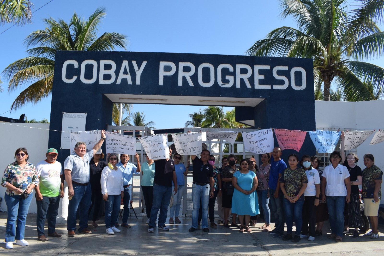 Sindicalizados del Cobay de Progreso, Yucatán, se une a paro nacional de labores