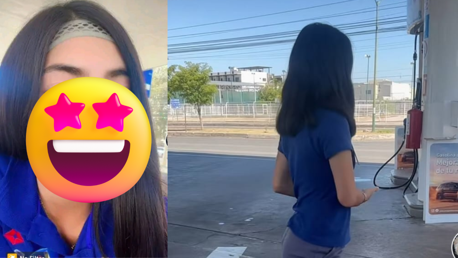 Empleada de gasolinera se hace viral en TikTok