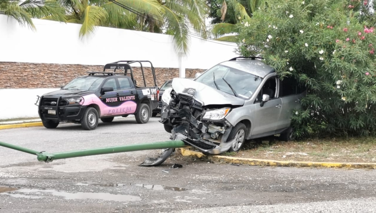 Sólo se registraron daños materiales en el accidente