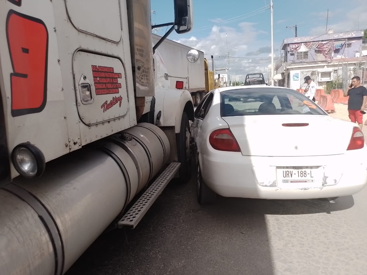 Solamente se registraron daños materiales en el accidente