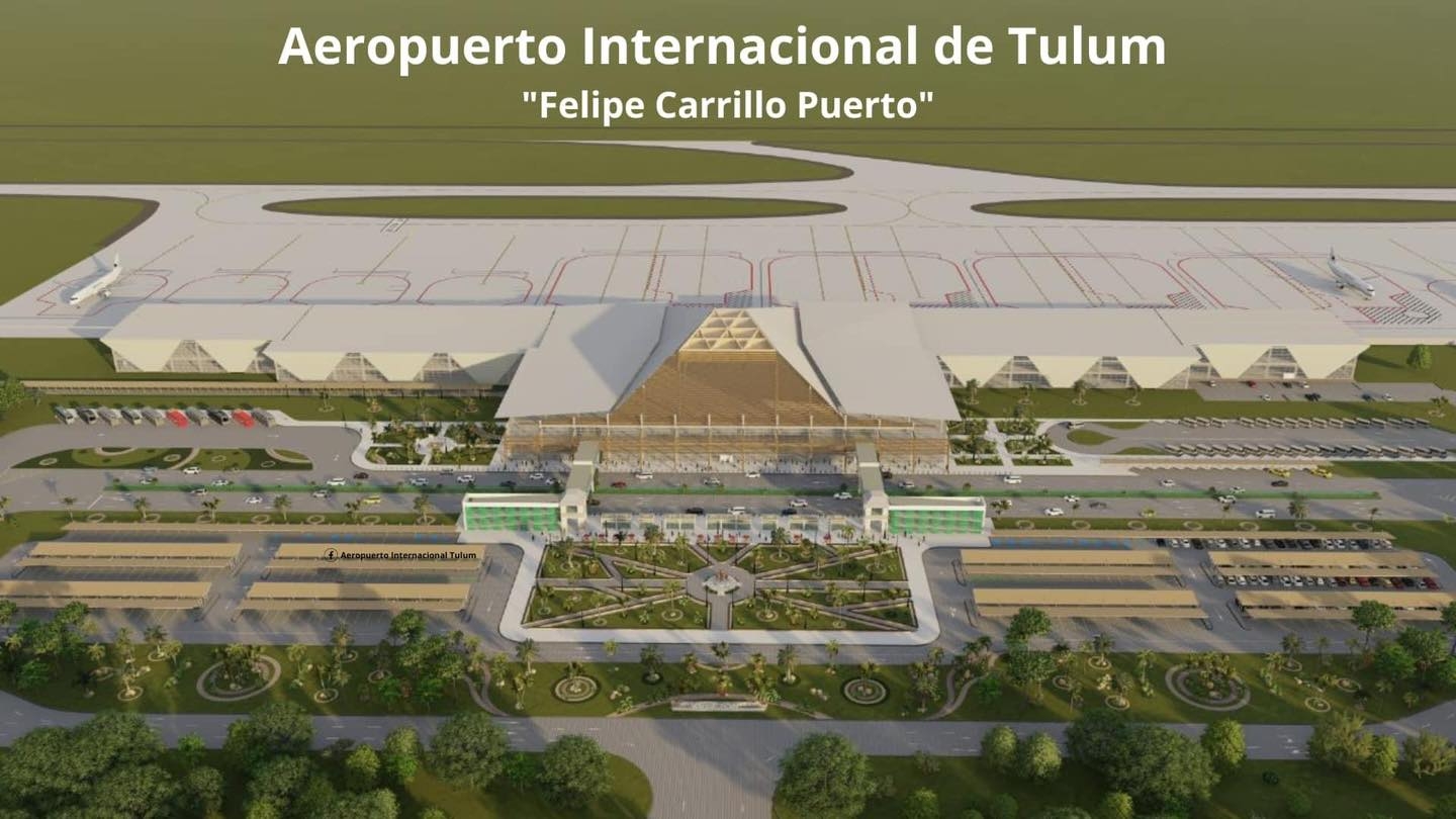 AMLO supervisa trabajos del aeropuerto de Tulum durante su visita en Quintana Roo
