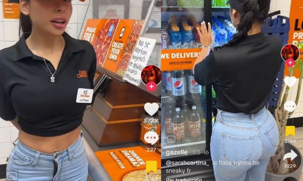 Empleada de Little Caesars se hace viral en TikTok