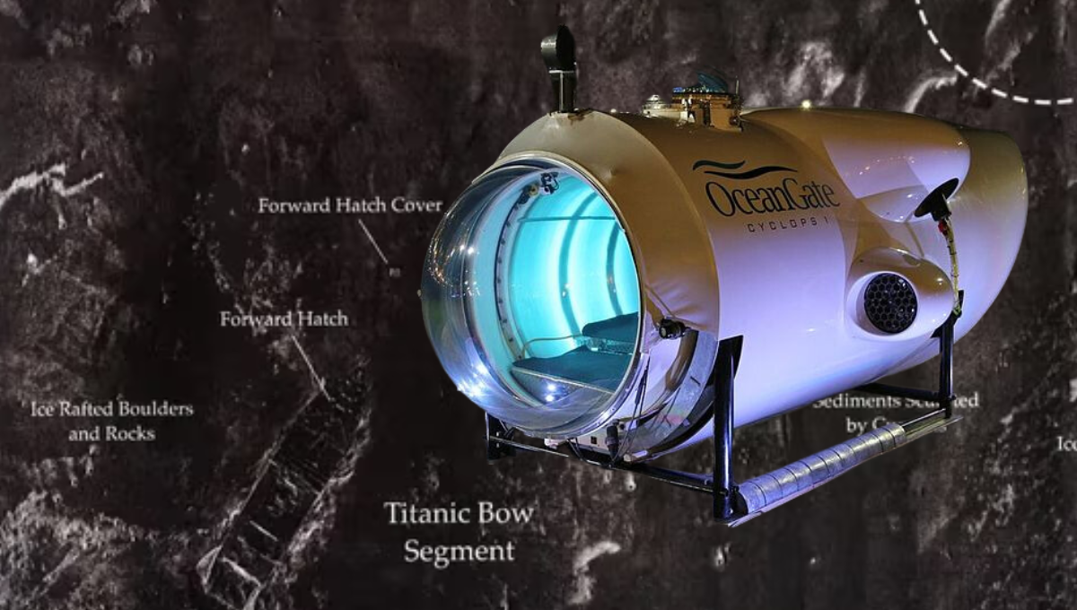 Revelan mapa de los restos del Titanic, justo donde ocurrió el accidente del sumergible Titán