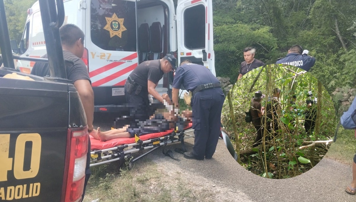 Encuentran a un abuelito extraviado en el monte de Valladolid, Yucatán