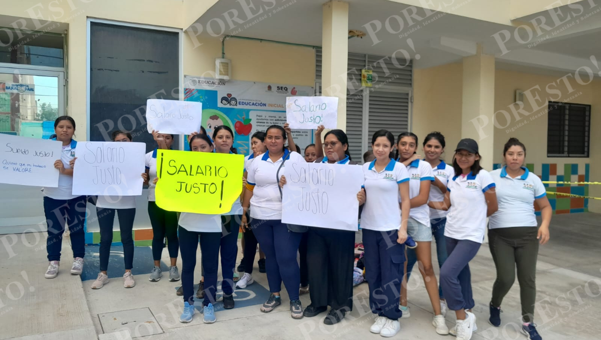 Empleadas de la guardería Baxal Paal en Playa del Carmen paran labores; exigen sueldos justos