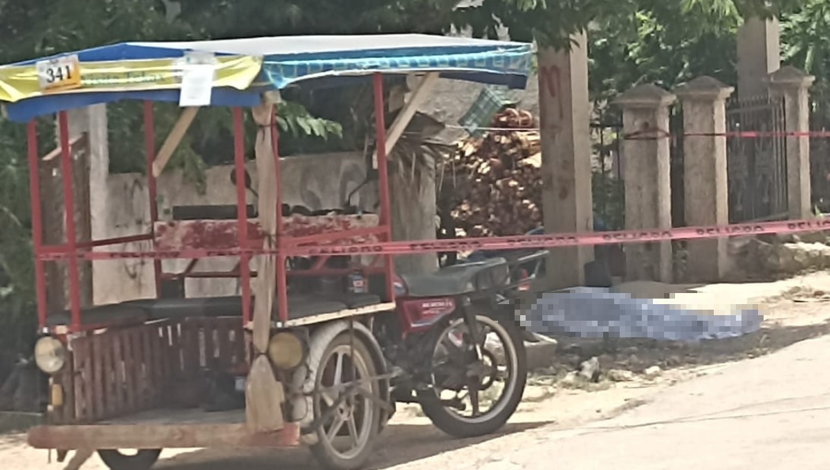 Muere mototaxista en la puerta de su casa en una comisaría de Tekax