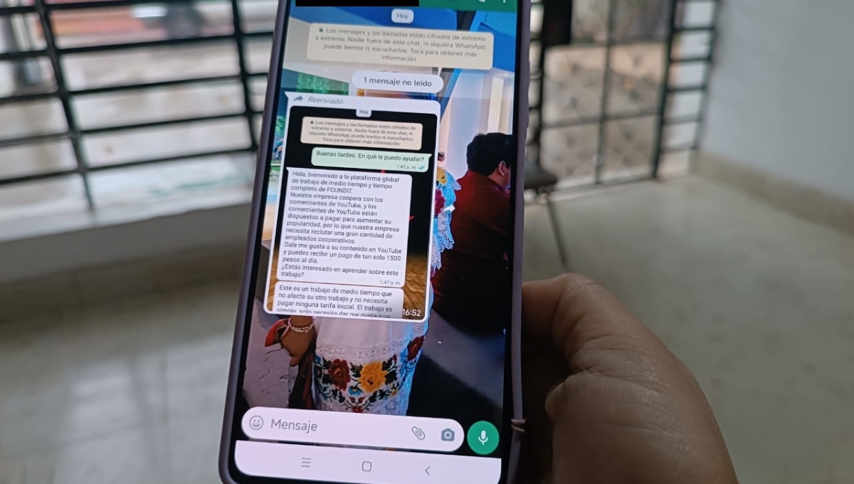 Revelan estafa por WhatsApp en Yucatán; ofrecen mil 500 pesos por ver videos de YouTube