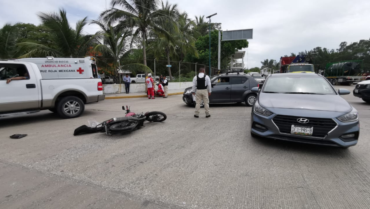 Más tarde la moto fue arrastrada por otro vehículo