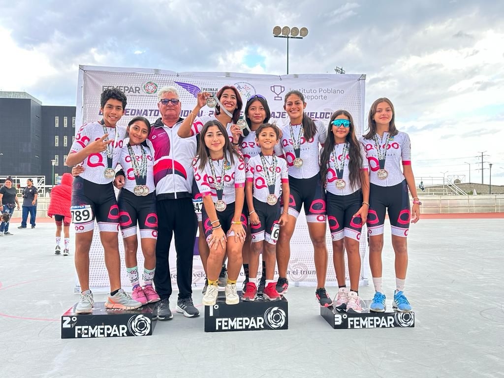 Quintana Roo obtiene 33 medallas en el campeonato de patinaje de velocidad en Puebla