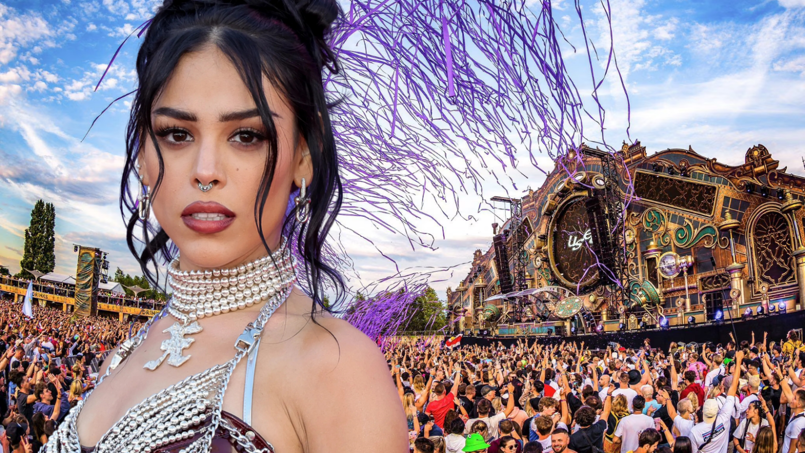 Danna Paola y Steve Aoki se presentan en el Tomorrowland 2023: VIDEO