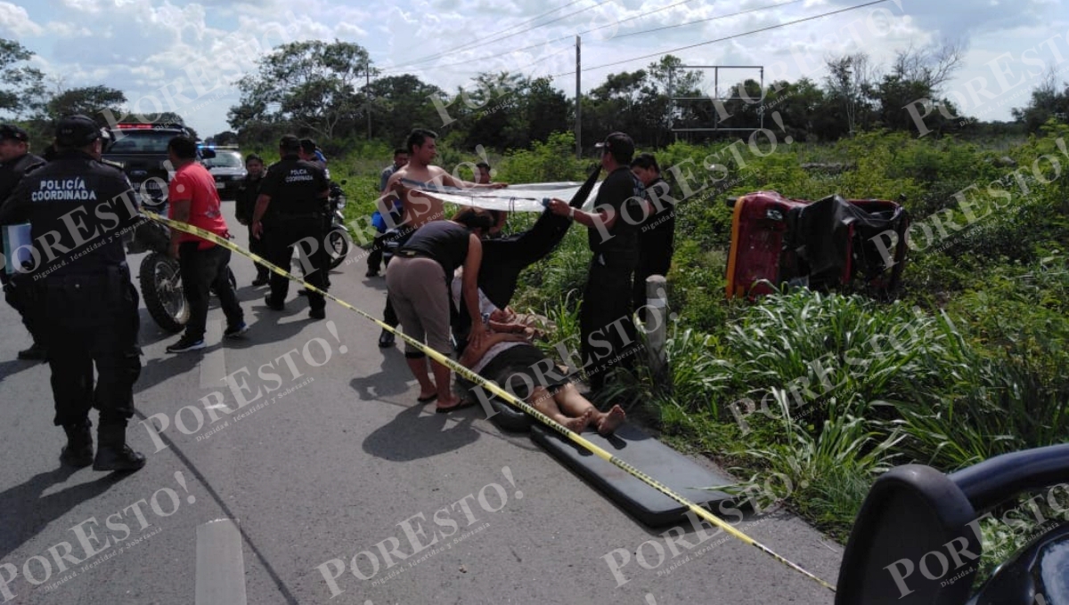 El mototaxi circulaba sobre la vía Buctzotz-Temax