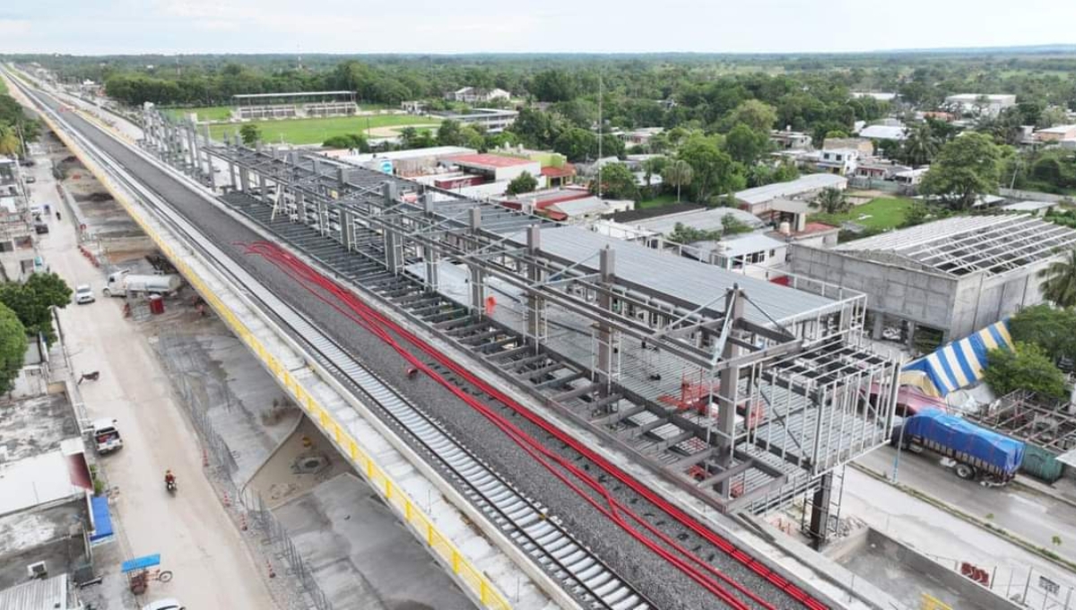 Tren Maya: Avanza construcción de estación elevada en el Tramo 1 Palenque-Escárcega