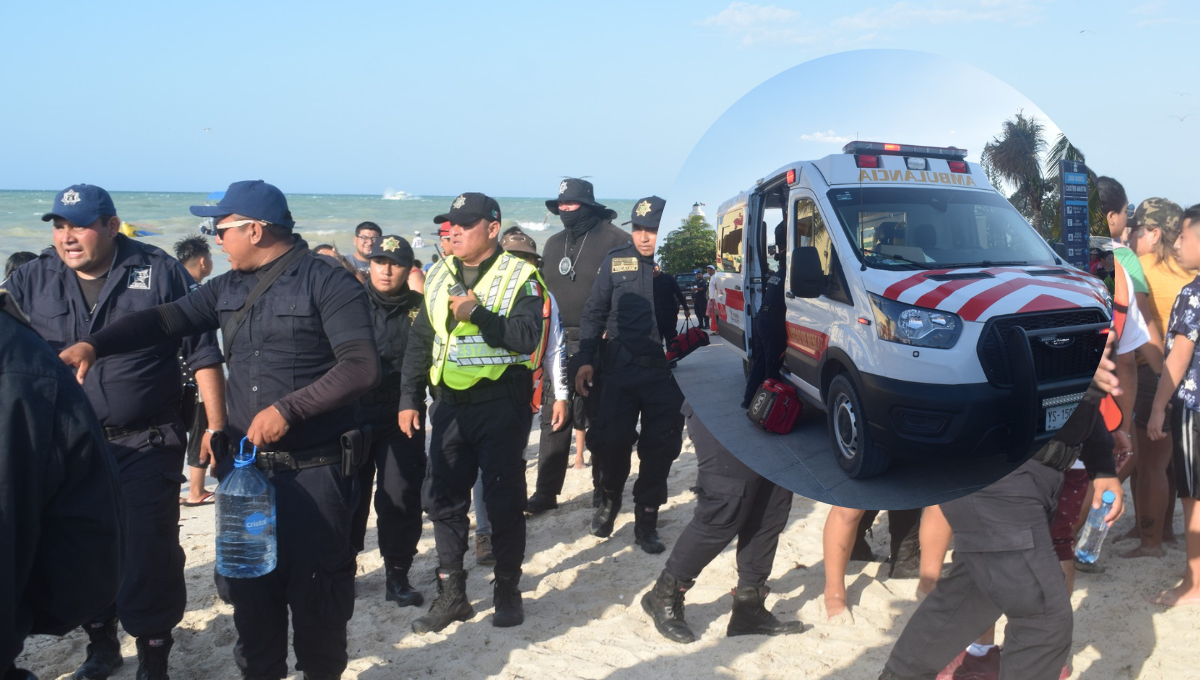 El hombre recibió los primeros auxilios por elementos de la Cruz Roja