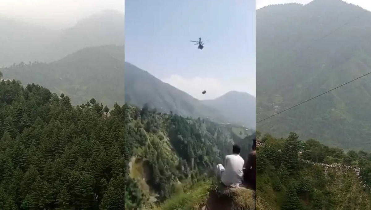 Así fue el rescate de unos niños atrapados en un teleférico en Pakistán: VIDEO