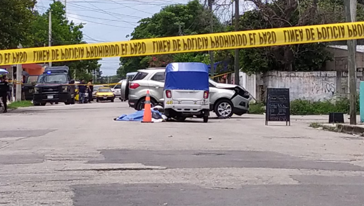 El motociclista se impactó con un mototaxi