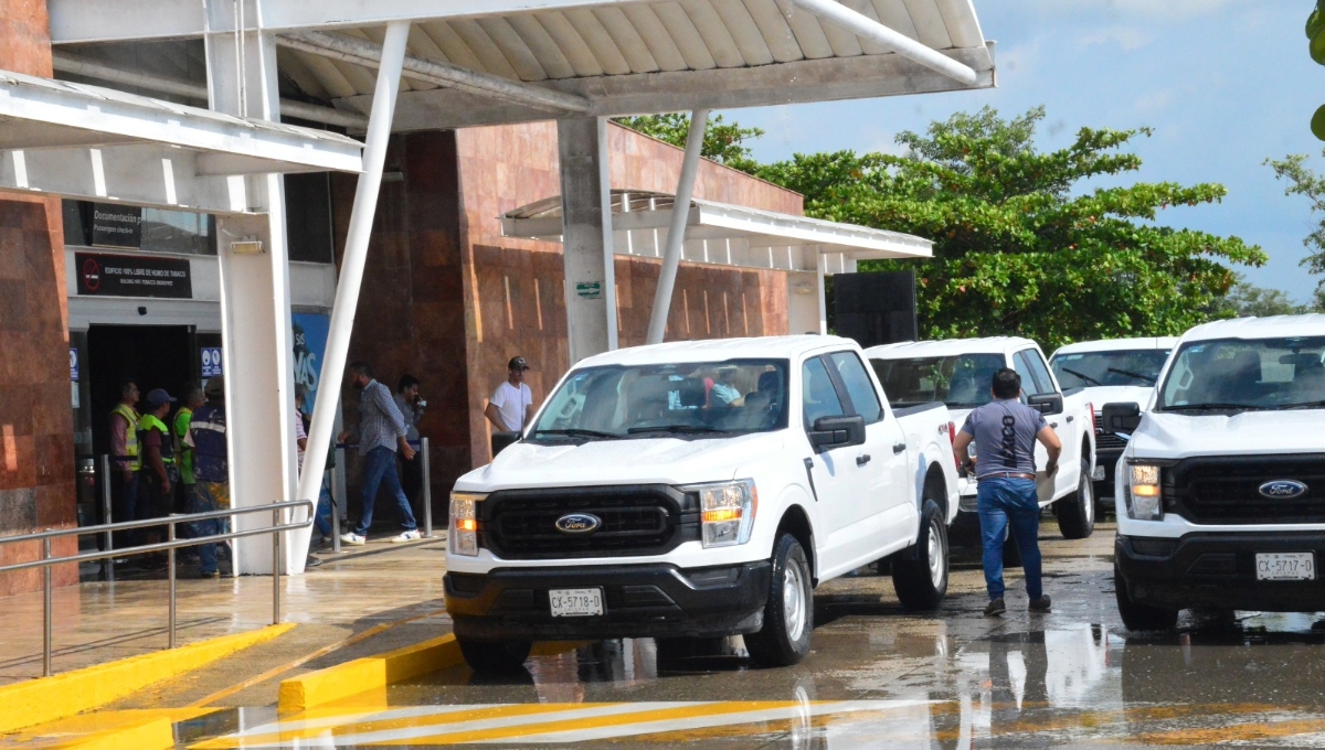 El equipo fue recibido en el aeropuerto de Campeche por el personal de la Secretaría de Bienestar