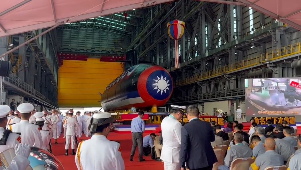 Taiwán presentó el primer submarino que desarrolló de manera propia