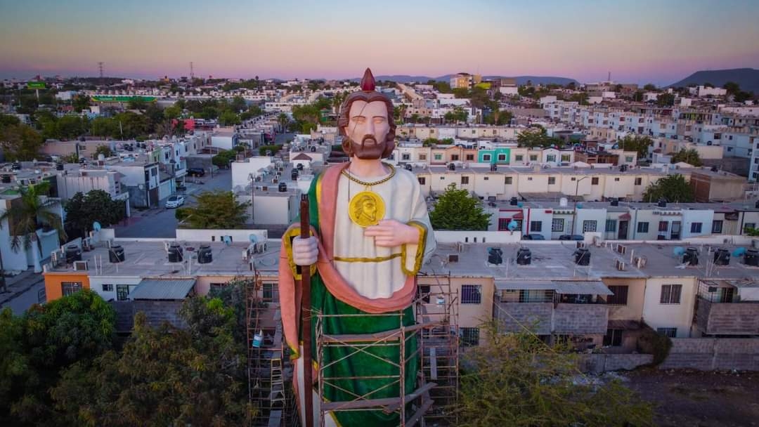 Una comunidad al norte de México cuenta con la estatua de San Judas Tadeo más grande del mundo