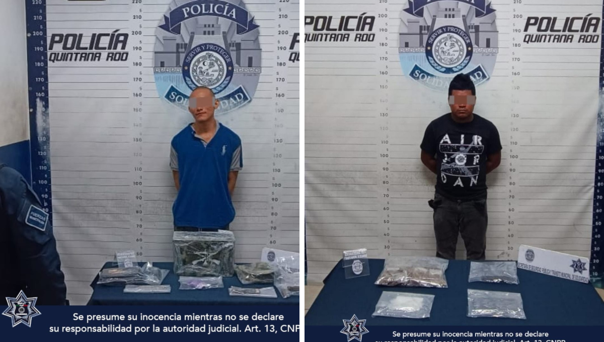 Arrestan a tabasqueños en Playa del Carmen con armas de fuego y drogas