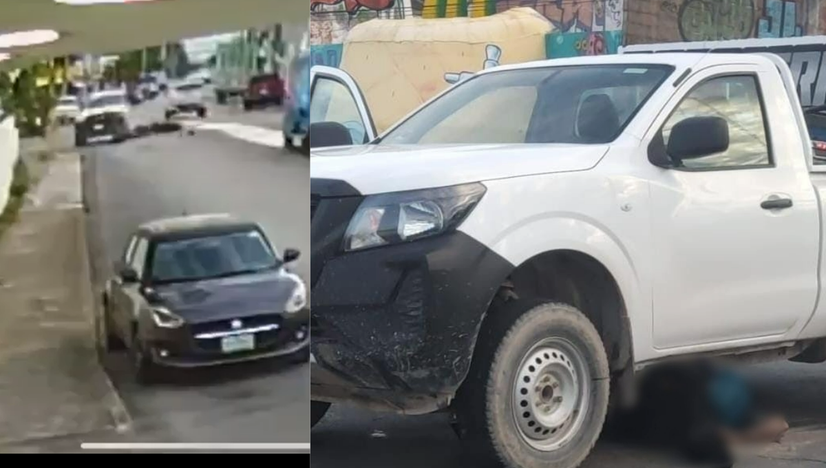 El video muestra cómo el motociclista pierde el control