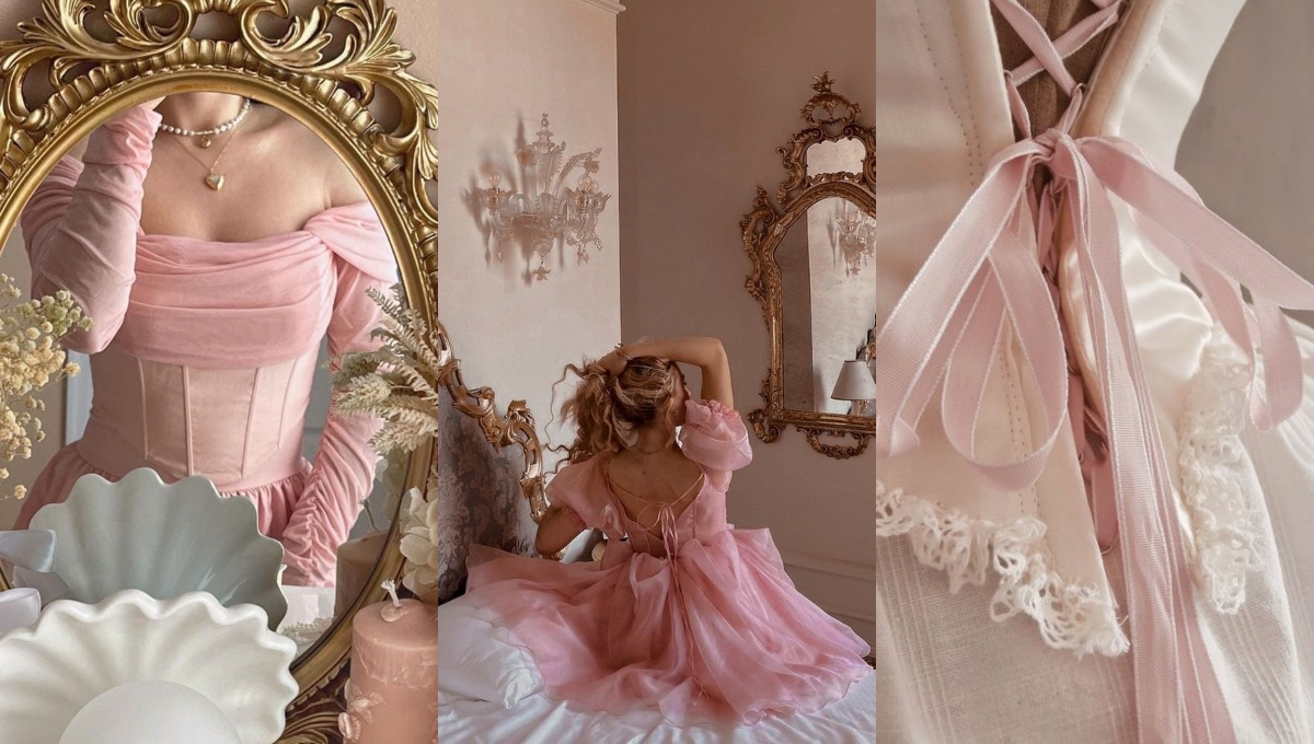 Ser 'Coquette' se basa en colores rosas, pasteles, lazos y perlas