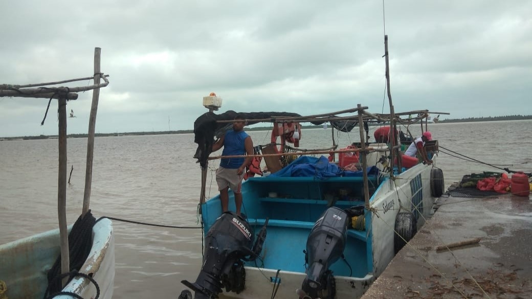 Frente Frío 27 detiene labores en la Villa de Sabancuy, Campeche