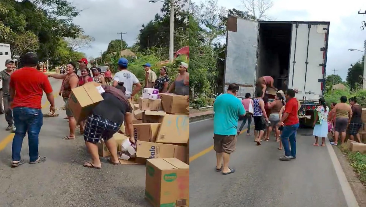 El tráiler se había quedado varado, por un problema mecánico