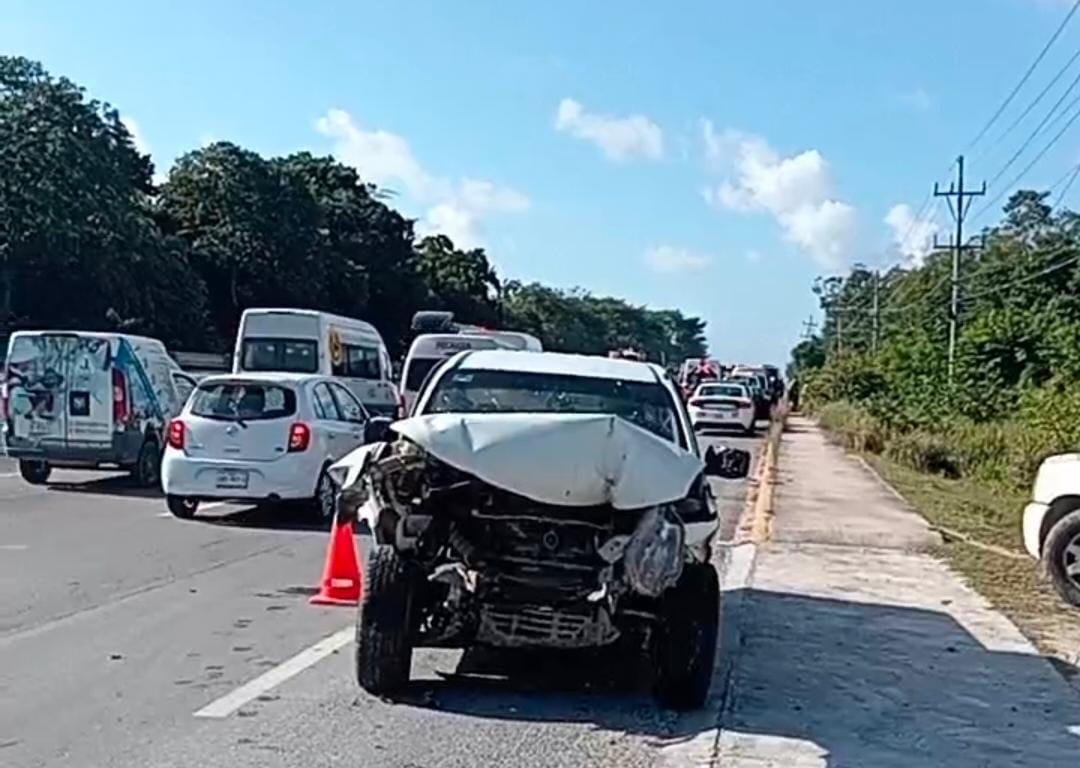 El choque se provocó a la ultura de la carretera 307