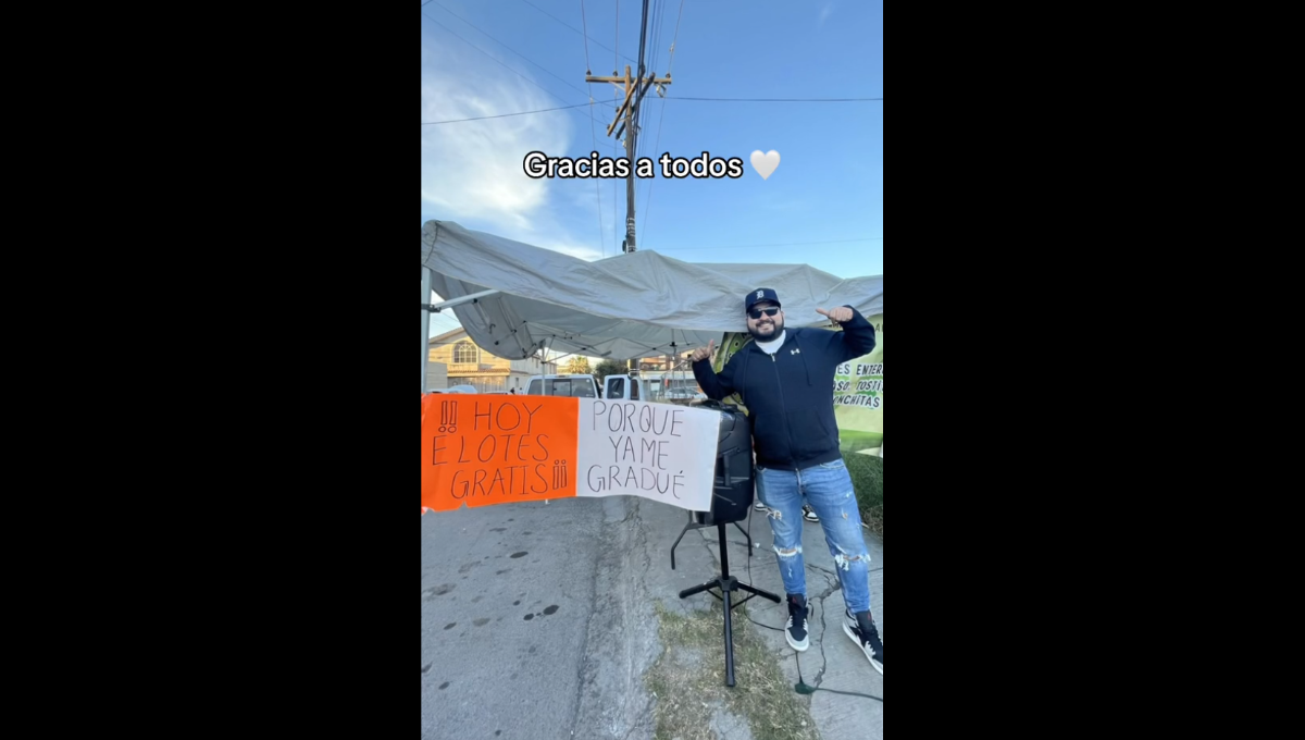 Joven regala esquites a sus clientes tras graduarse como ingeniero: VIDEO