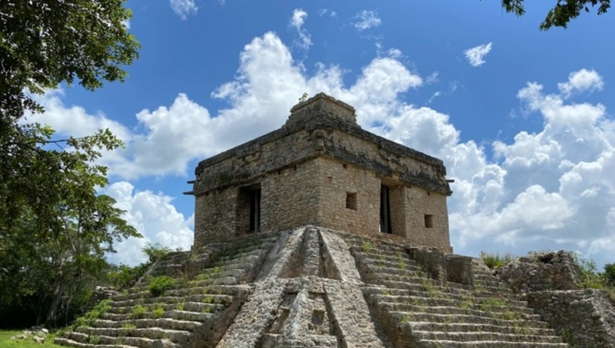 El templo de las Siete Muñecas está ubicado en el kilómetro 14 de la carretera Mérida-Progreso