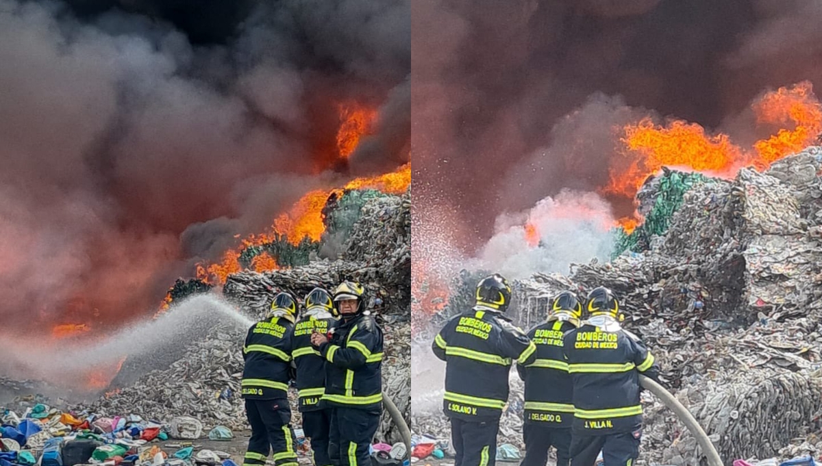 El incendio de una recicladora en Valle de Chalco ya fue controlado