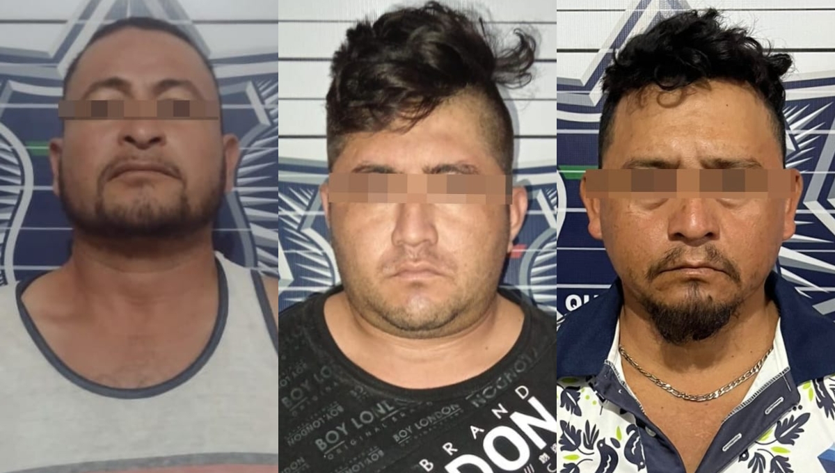 Los tres hombres quedaron a disposición de la Fiscalía de Quintana Roo