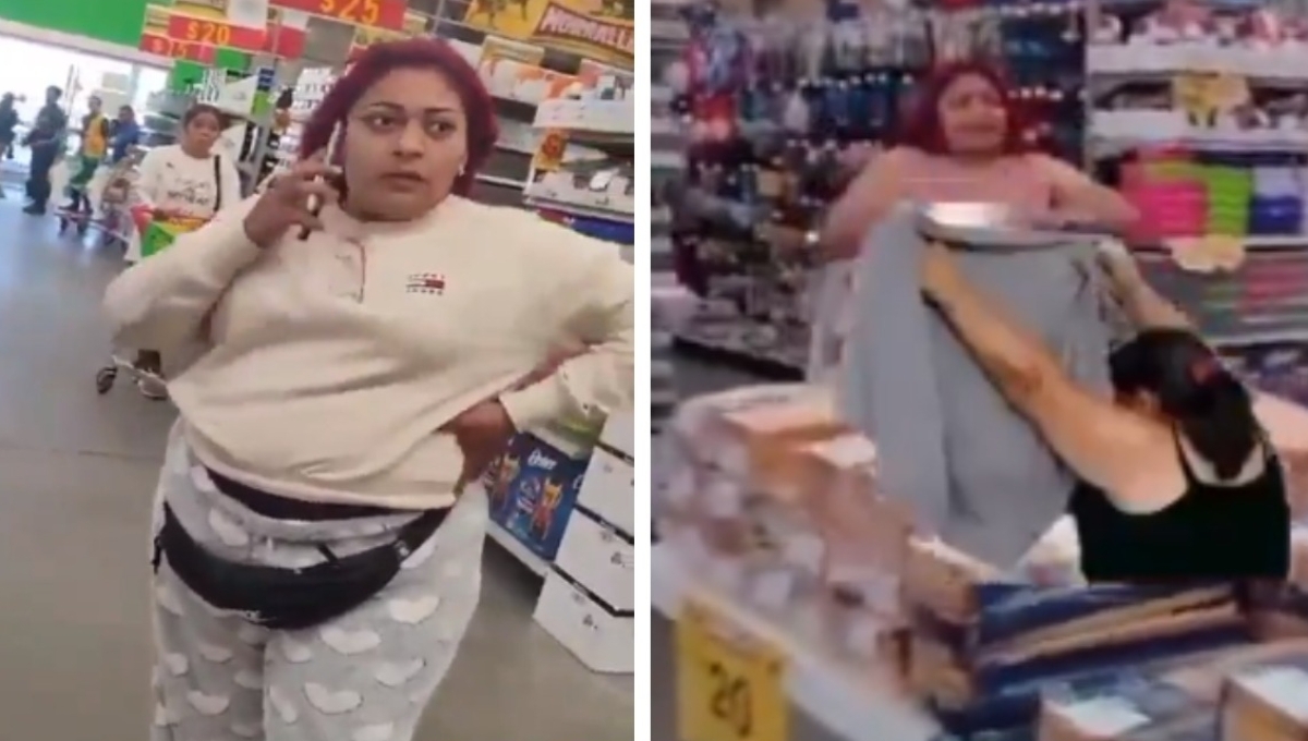 Surge 'Lady Aurrerá' en Puebla; mujer se desviste en plena tienda: VIDEO