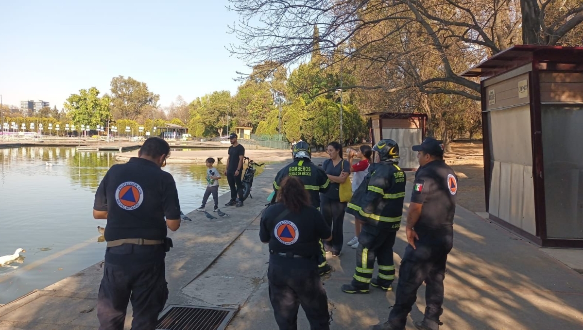 La familia fue rescatada sana y salva del lago de Chapultepec