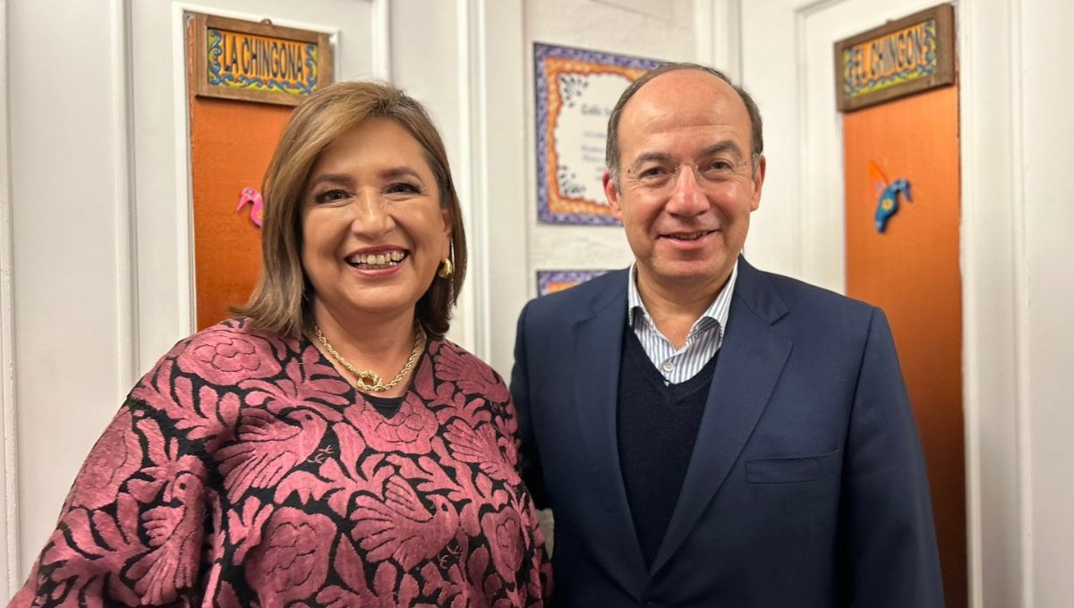 Xóchitl Gálvez se reúne en España con el ex presidente Felipe Calderón