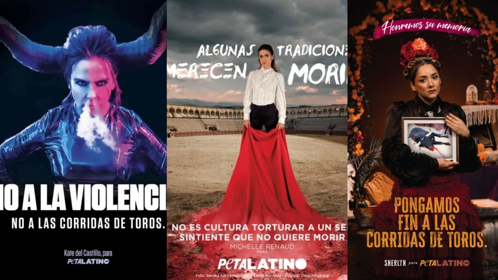 Kate del Castillo, Michelle Renaud, Sherlyn y PETA crean campaña en contra de las corridas de toros