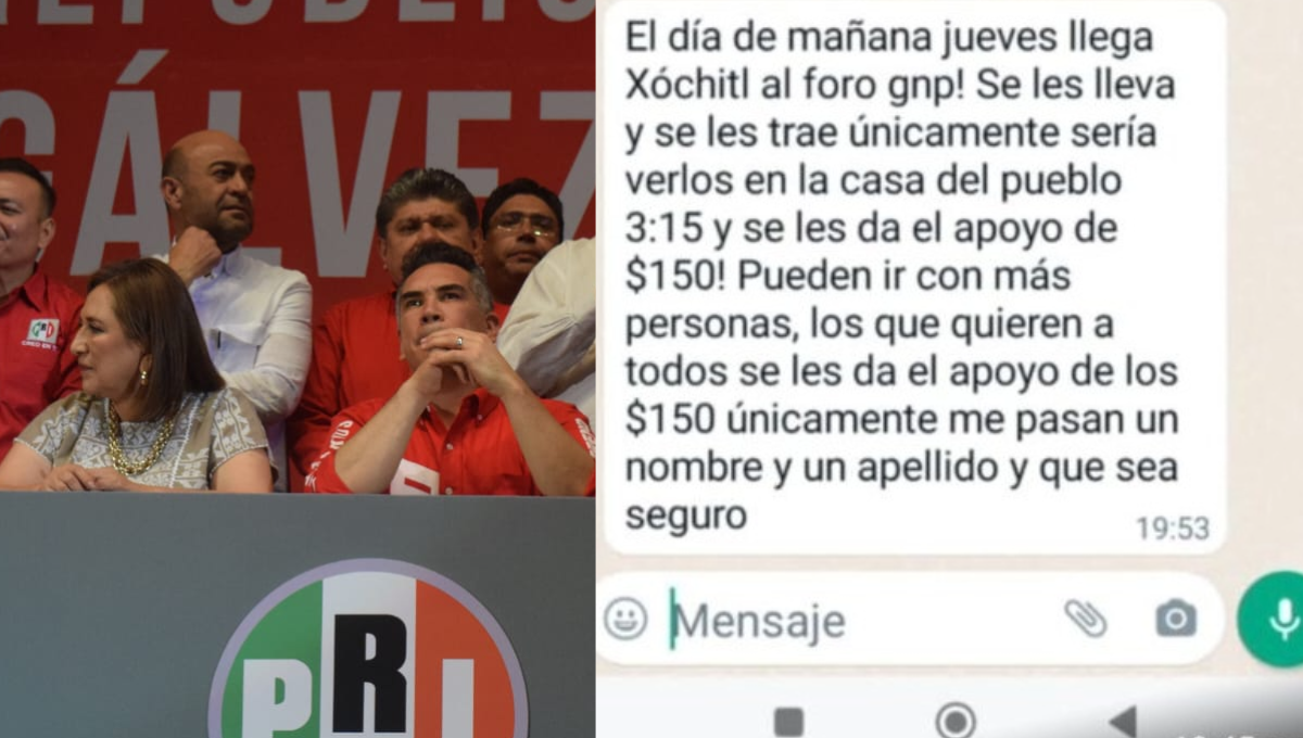 PRI 'compra' apoyo para Xóchitl Gálvez en 150 pesos por persona