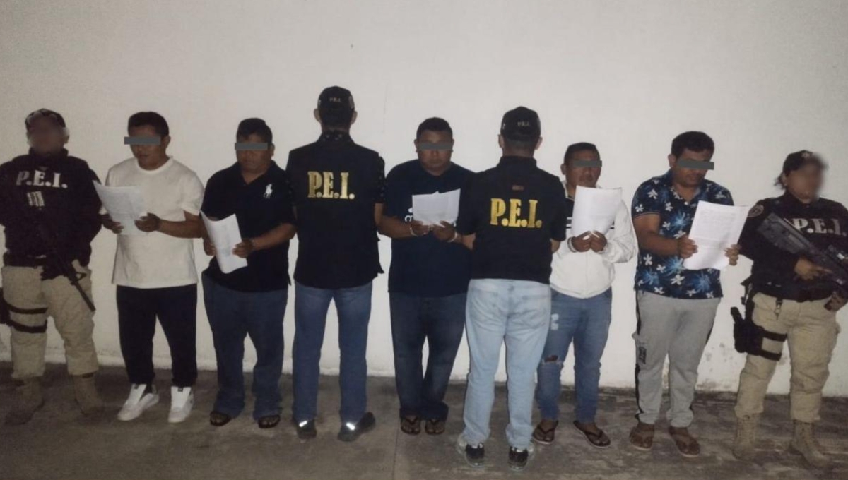Los cinco detenidos quedaron a disposición de la FGE Yucatán